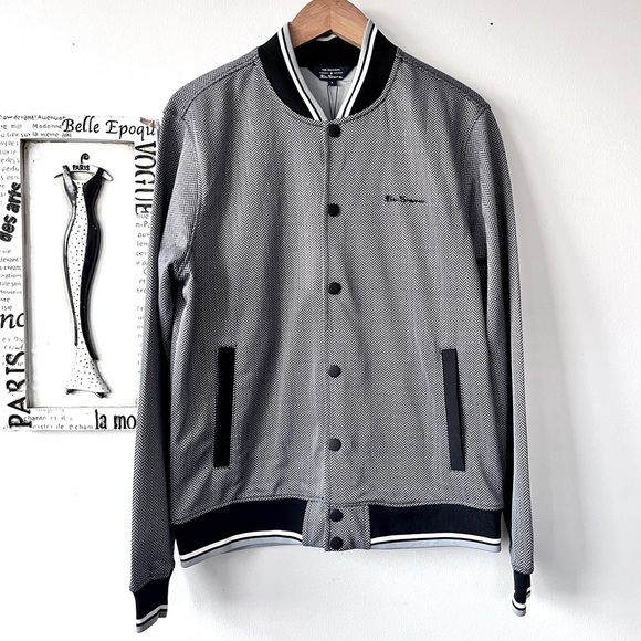 Ben Sherman Other - NWT Men’s Sporty Ben Sherman Herringbone Bomber Jacket Size S